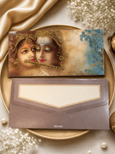 Rectangle Shape Metallic Paper Shagun Envelopes for Gifting Cash Sagan Lifafa Wedding Money Cover, 19 X 9 cm