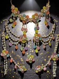 Aasha Fashion Jewellery Manufacturer Full Bridal Flower Jewellery Set for Women Artificial Floral Wedding Jewellery for Haldi Mehendi Bride with Necklace, Earrings, Maang Tikka & Bracelet