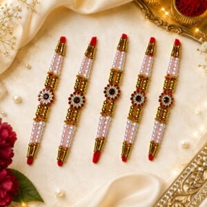 Aasha Fashion Elegant Bhaiya Bhabhi Rakhi Set for Raksha Bandhan Religious Designer Rakhi for Brother Traditional Rakhis for Rakshabandhan Rakhi Gift for Brother