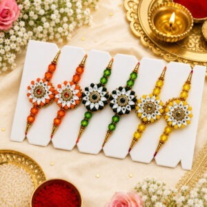Aasha Fashion Handmade Religious Designer Rakhi for Brother Raksha Bandhan Rakhi Gift Bhaiya, Bhabhi & Kids