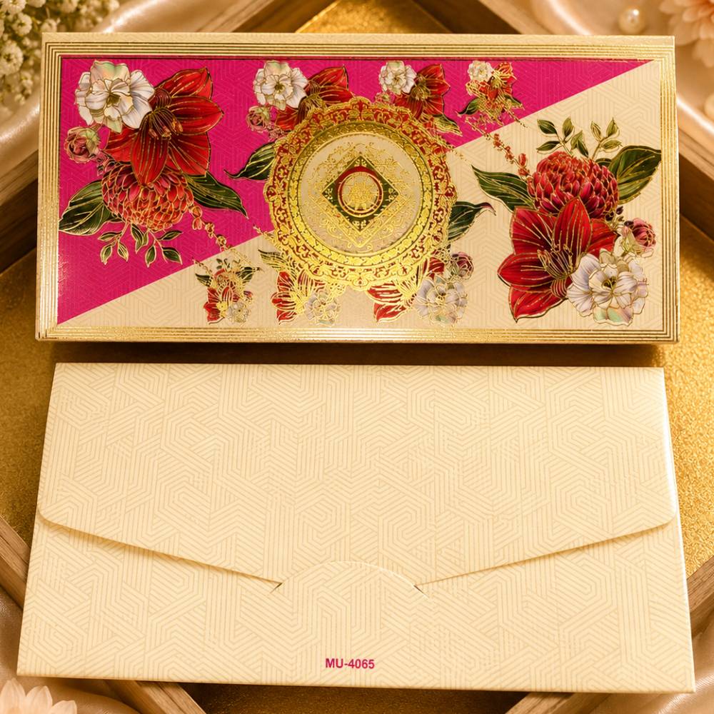 Aasha Fashion Designer Floral Shagun Envelope | Premium Money Gift Envelope with Elegant Floral Print | Decorative Cash Envelope for Wedding, Engagement, Diwali, Festive Occasions & Indian Gifting | Wholesale Manufacturer in Delhi
