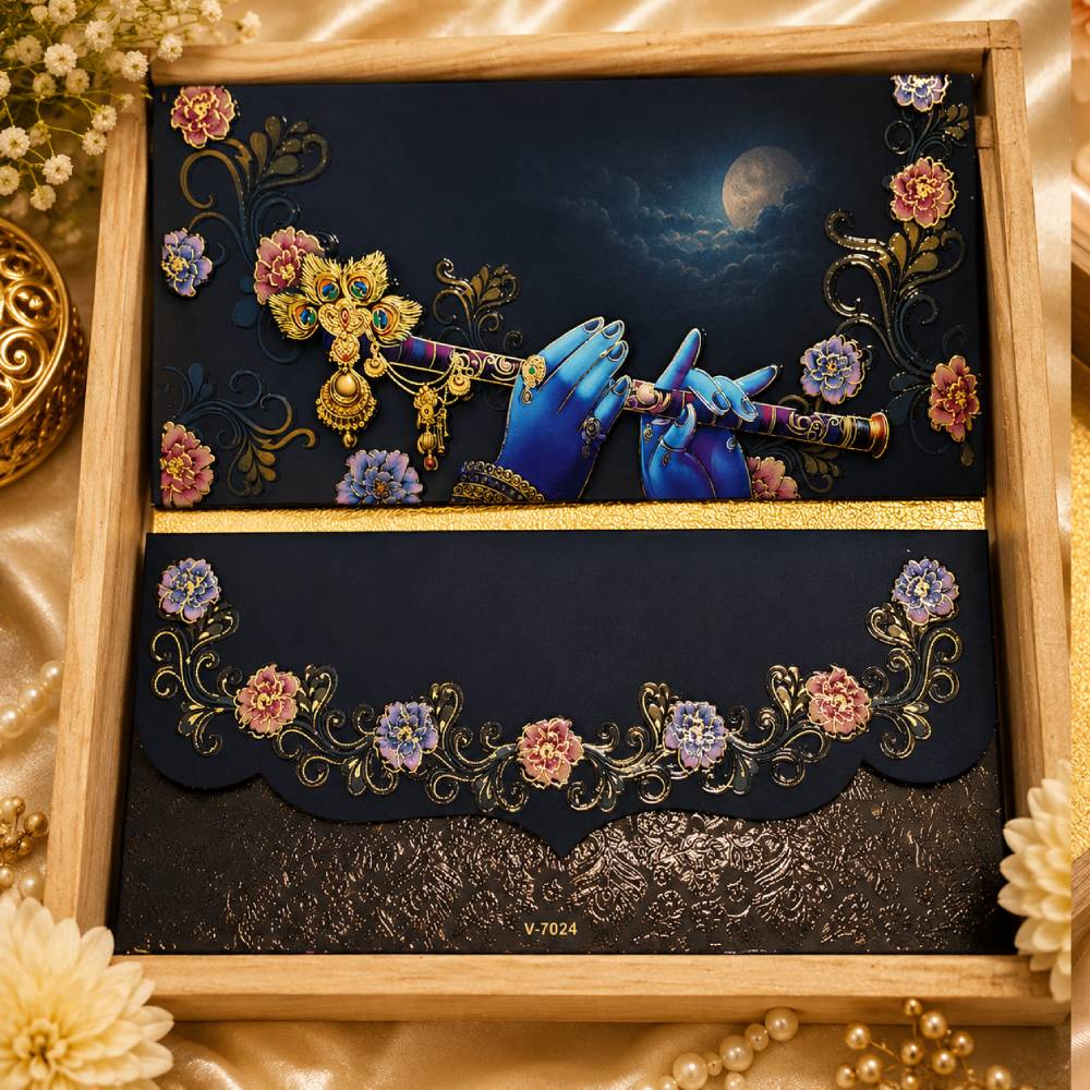 Aasha Fashion Radha Krishna Shagun Lifafa | Premium Designer Money Envelope for Wedding, Engagement, Puja & Festive Gifting | Traditional Cash Gift Envelope